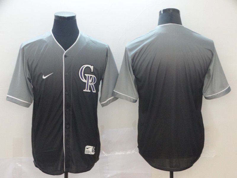 Men Colorado Rockies Blank Grey Nike Fade MLB Jersey->cleveland indians->MLB Jersey